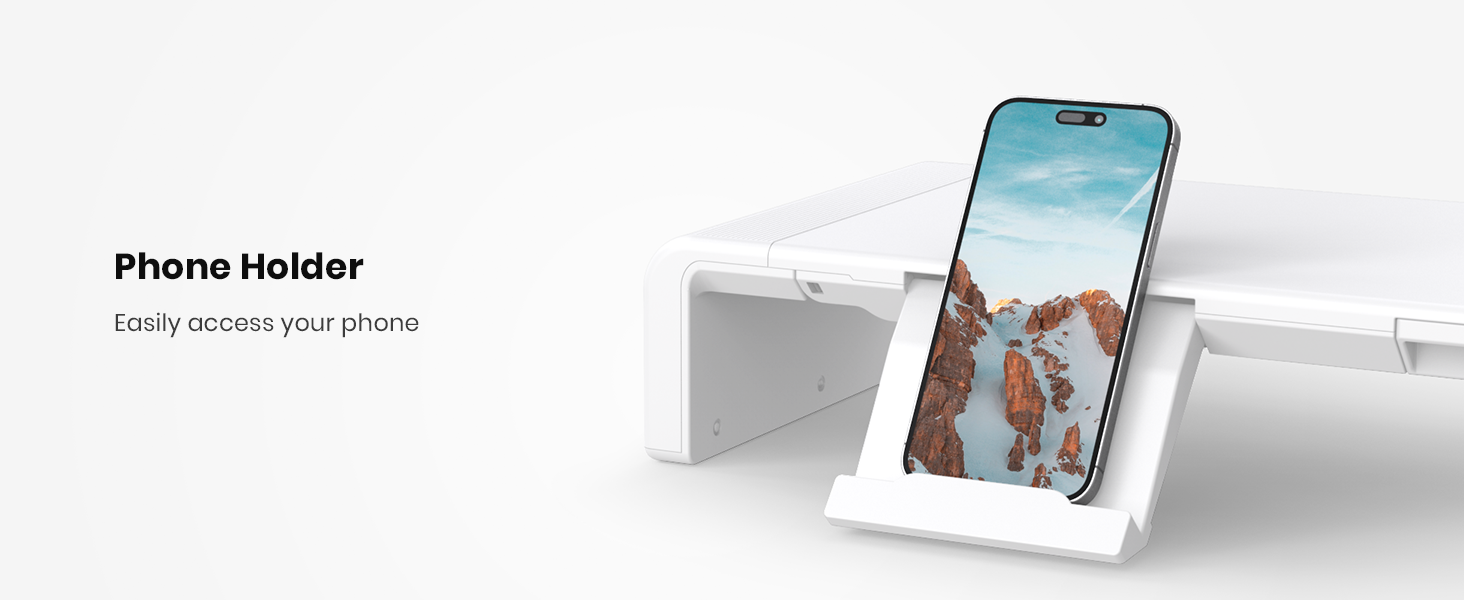 Elevate Your Workspace: Klearlook's Foldable, Height-Adjustable Monitor Stand with Storage and Device Holder in White 13 3d84415a 76be 4163 8d79 8cba2032f133. CR0,0,1464,600 PT0 SX1464 V1