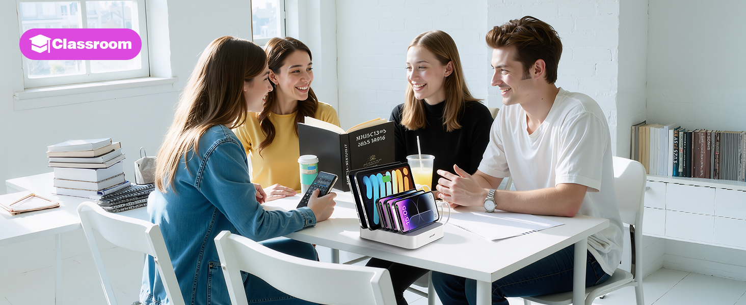 MSTJRY Ultimate 5-Port Charging Hub: Streamline Your Device Power-Up with Included Cables! 15 Image Description 9