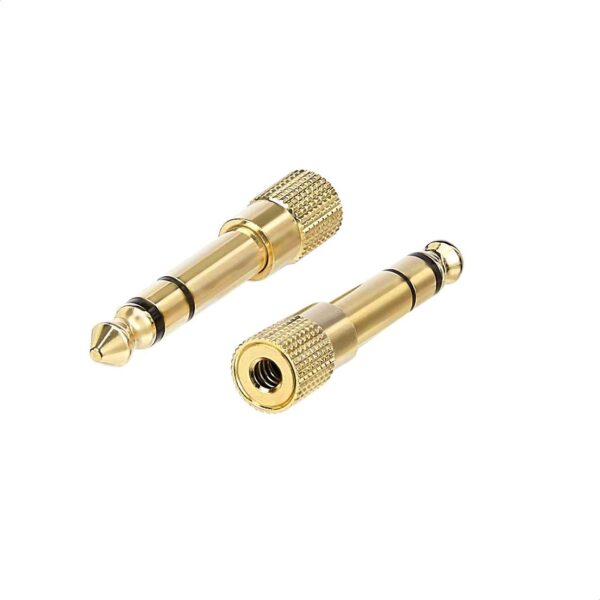 Amazon Basics Gold Plated 6.35mm 1/4 Male to 3.5mm 1/8 Female audio Stereo Headphone Adapter - 2-Pack - Image 2