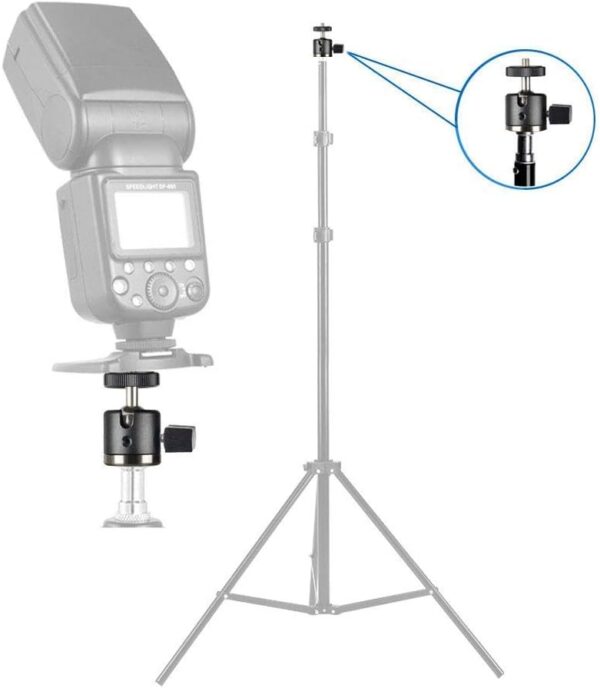 UTEBIT Mini Ball Head, Tripod Head with 1/4" hot Shoe, 360° Rotatable Ball Heads Camera Mount Adapter, Aluminium 20mm Ballhead Compatible with Tripods, Monopods, HTC Vive, SLR Cameras Loading 2.5lb - Image 7