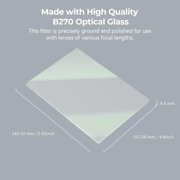 SMALLRIG 4 x 5.65 White Diffusion 1/4 Filter, Square Neutral Density Filter, 4mm Thick Multi-Layer Coated B270 Optical Glass, Compatible with Matte Box for Cinematic Photo Videography - 4742 - Image 7