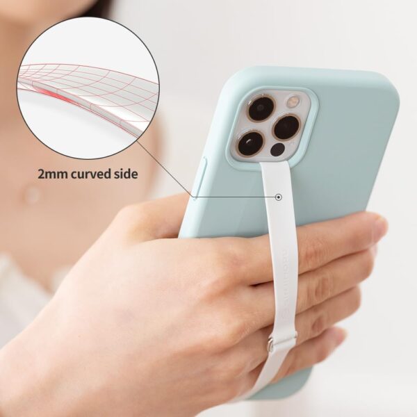 C-Shaped Clip Finger Phone Grip, Sinjimoru Silicone Cell Phone Strap for Phone Case with Clip as Phone Loop Holder for iPhone Case & Samsung Phone. Sinji Loop Clip Black 200 - Image 3