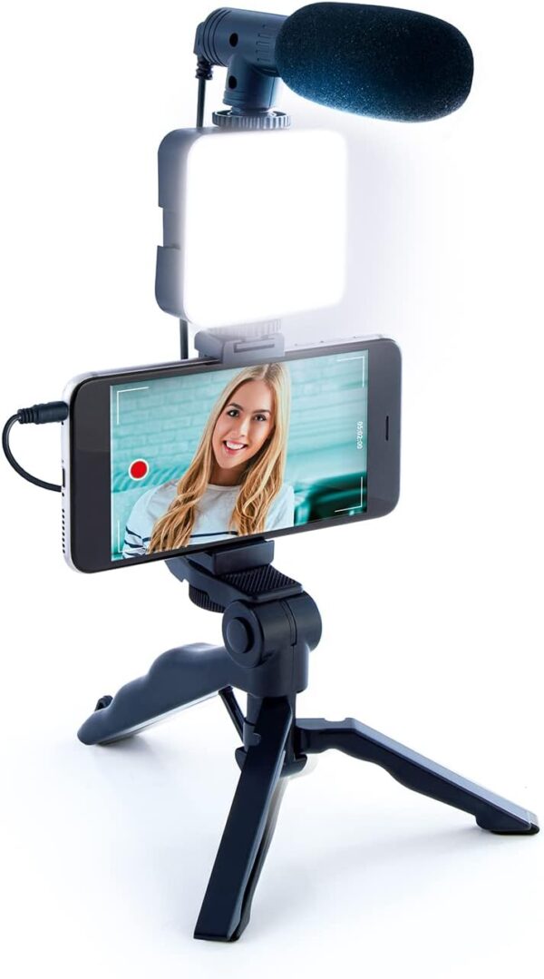 Canal Toys New Studio Creator Podcast & Vlogging Kit – Record Your own podcasts and Vlogs Like Your Favorite influencers! Fold-up Tripod, LED Light & Microphone. Ages 8+ - Image 6