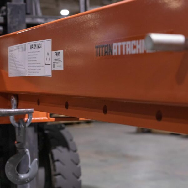 Titan Attachments Fork Mounted Adjustable Hoist Jib Boom Crane Attachment, Manual Telescoping Boom Extends Up to 138", 6,000 LB Lift Capacity, Two Swivel Hooks, Adjustable Hook Points - Image 8