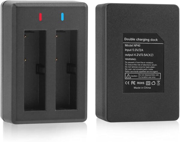 Power Triad: 3-Pack NP-40 Rechargeable Battery with USB Charger for Casio Camcorders - Image 4