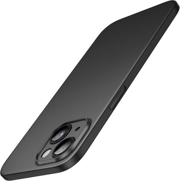JETech Ultra Slim Case for iPhone 15 6.1-Inch, Camera Lens Cover Full Protection, Lightweight Matte Finish PP Hard Minimalist Case, Support Wireless Charging (Black)