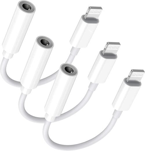 Ultimate 3-Pack Lightning to 3.5mm Audio Adapter: MFi Certified for iPhone 14-7 Compatibility!