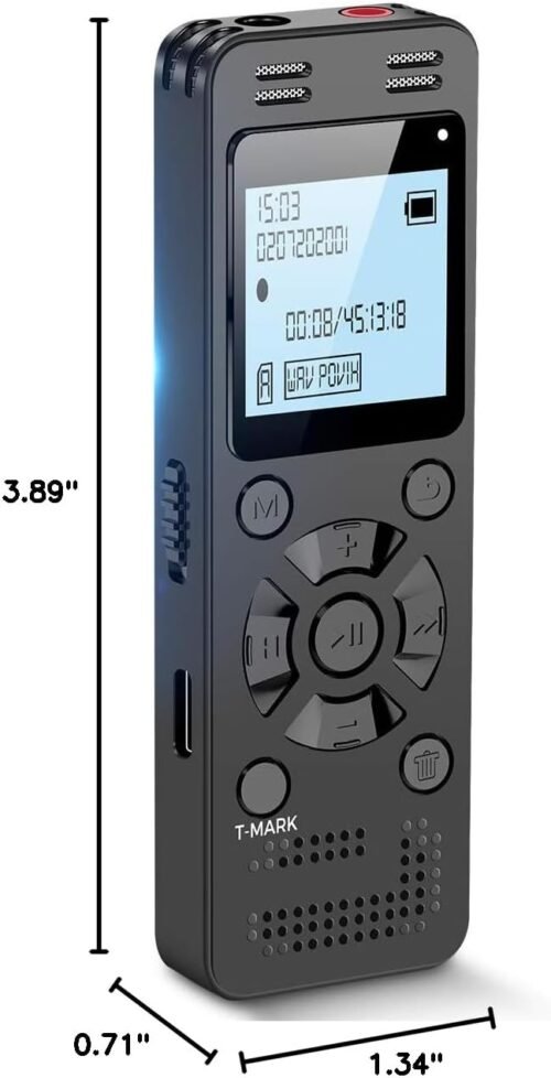 "Unlock the Future of Note-Taking: EVIDA 128GB Voice Recorder with 9296 Hours of Voice-Activated Magic!" - 이미지 8