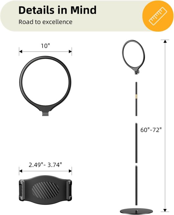 Illuminate Your Creativity: 10.5" LED Ring Light & 72" Tripod Bundle for Flawless Video & Makeup Mastery! - Image 7
