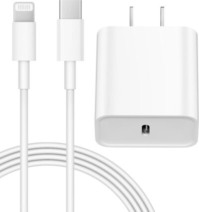 Rev Up Your Charging: 20W PD USB-C Wall Charger & 6FT Cable for iPhone 14/13/12 Series & Beyond!