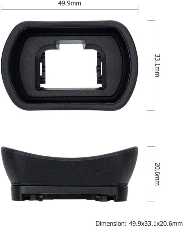 Kiwifotos Soft Long FDA-EP18 Viewfinder Eyecup Eyepiece for Sony A7 A7II A7III A7R A7RII A7RIII A7RIV A7S A7SII A9 Camera for Sony A7 III A7 II A7 A7R IV A7R III A7R II A7R A7S II A7S A9 Camera - Image 2