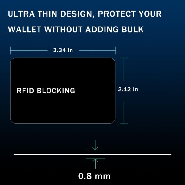 RFID Blocking Card - 5 Pack, Contactless NFC Credit Card ID Protection Safe Bank Card Passport Entire Wallet Purse Shield Protector Blocker Guard (Pack of 5) - Image 3