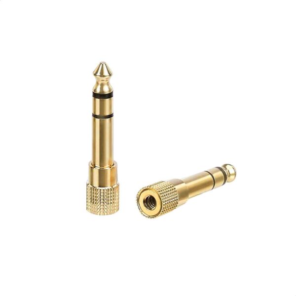 Amazon Basics Gold Plated 6.35mm 1/4 Male to 3.5mm 1/8 Female audio Stereo Headphone Adapter - 2-Pack - Image 4