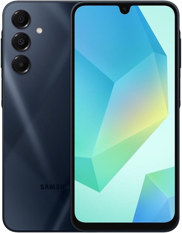 SAMSUNG Galaxy A16 5G Dual SIM (128GB, 2025) 6.7" 90Hz AMOLED, Water Resistant, 8Core, 50MP Camera (Factory Unlocked International Model for GSM, Global) A166M/DS (25W Fast Charger Bundle, Blue Black)