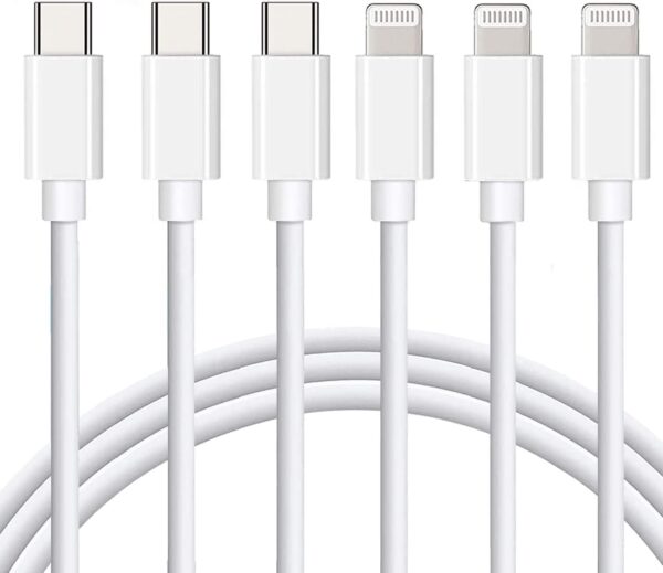 Ultimate 3-Pack 6FT MFi Certified Lightning Cables: Fast Charge Your iPhone and iPad in Style!