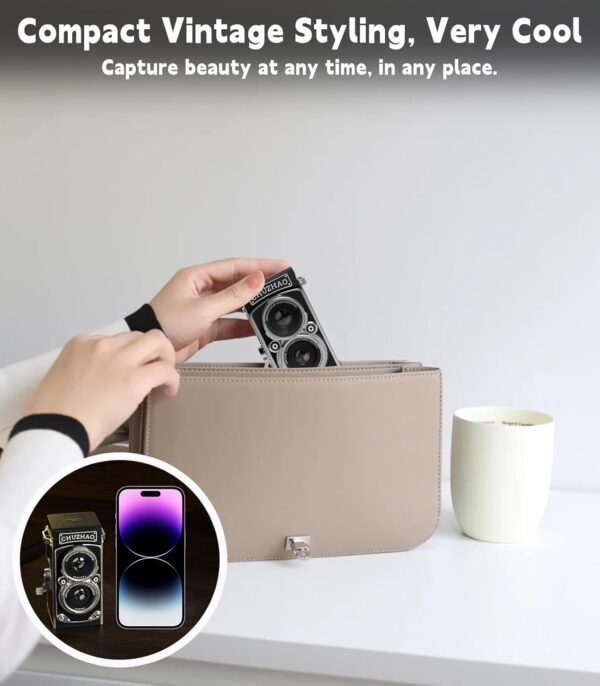 "Chuzhao Retro Bliss: The Pocket-Sized TLR-Style Mini Camera for Captivating Moments!" - Image 5