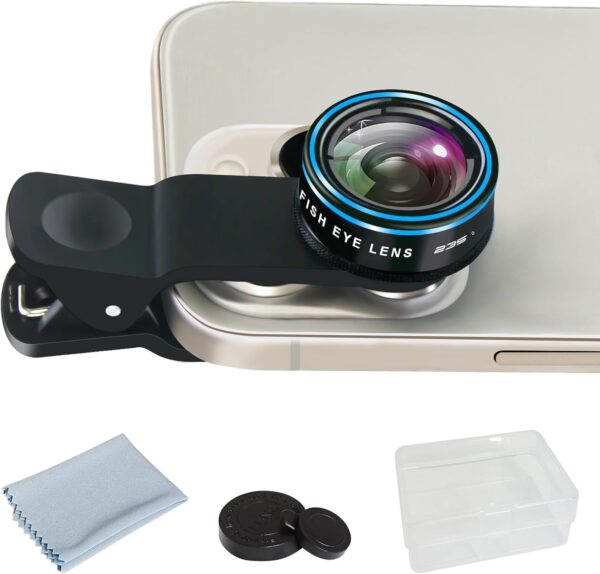 Fisheye Lens 235° Phone Camera Lens, Fish Eye Lens for iPhone 14 13 12 X XR Pixel Samsung Smartphone,Clip on Cell Phone，Funny Photos - Image 7