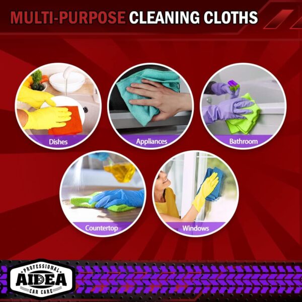 Ultimate AIDEA Microfiber Magic: 50 Premium Cleaning Cloths for Every Surface! - Image 7