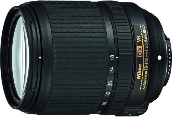 Nikon AF-S DX NIKKOR 18-140mm f/3.5-5.6G ED Vibration Reduction Zoom Lens with Auto Focus for Nikon DSLR Cameras (Renewed)
