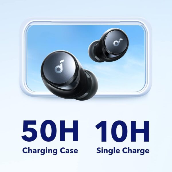Soundcore by Anker Space A40 Adaptive Active Noise Cancelling Wireless Earbuds, Reduce Noise by Up to 98%, Ultra Long 50H Playtime, 10H Single Playtime, Hi-Res Sound, Comfortable Fit, Wireless Charge - Image 5