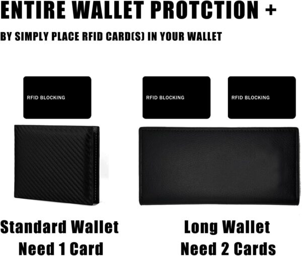 RFID Blocking Card - 5 Pack, Contactless NFC Credit Card ID Protection Safe Bank Card Passport Entire Wallet Purse Shield Protector Blocker Guard (Pack of 5) - Image 6