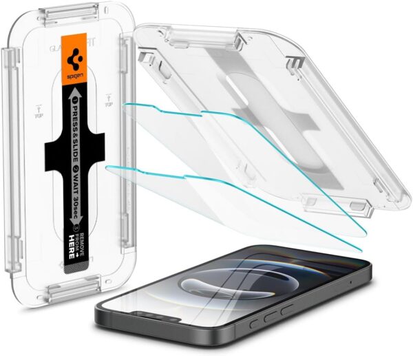 Spigen Tempered Glass Screen Protector [GlasTR EZ FIT] designed for iPhone 16e / iPhone 14 / iPhone 13 Pro/iPhone 13 [2 Pack]