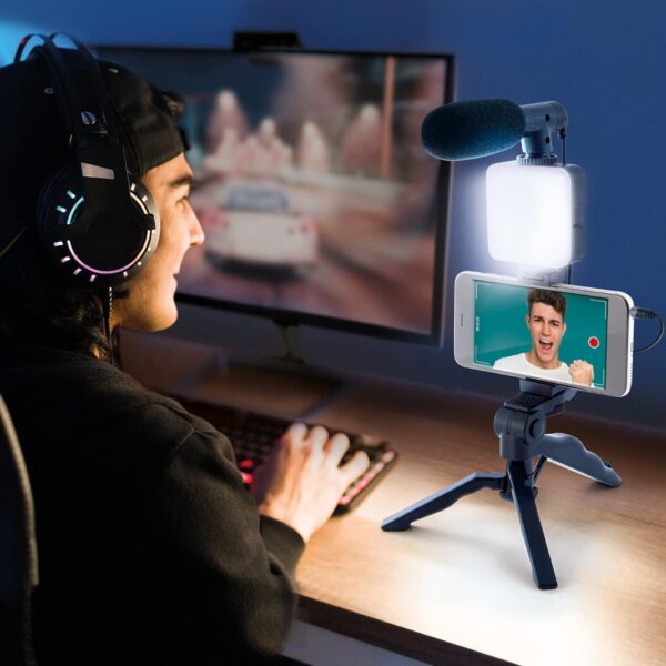 Canal Toys New Studio Creator Podcast & Vlogging Kit – Record Your own podcasts and Vlogs Like Your Favorite influencers! Fold-up Tripod, LED Light & Microphone. Ages 8+ - Image 12