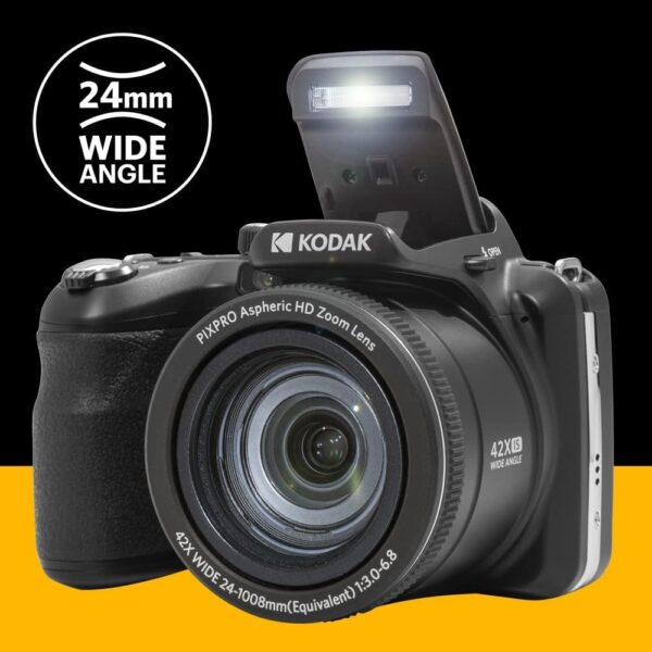 Capture Every Moment: KODAK PIXPRO AZ425-BK - The Ultimate 20MP Vlogging Camera with 42X Zoom and HD Brilliance! - Image 5