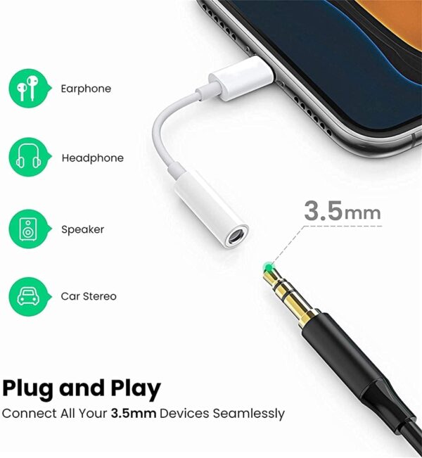 Ultimate 3-Pack Lightning to 3.5mm Audio Adapter: MFi Certified for iPhone 14-7 Compatibility! - Image 6