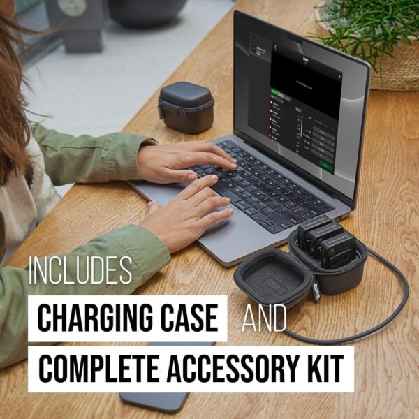 RODE Wireless PRO Compact Wireless Microphone System with Timecode, 32-bit Float On-board Recording, 2 Lavalier Microphones and Smart Charge Case for Filmmaking and Content Creation - Image 6