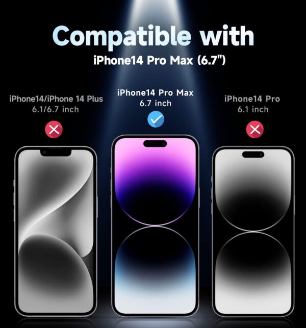 "Ultimate Protection Duo: MAGIC JOHN Tempered Glass Screen Protectors for iPhone 14 Pro Max - Effortless, Bubble-Free Installation with Dynamic Island Compatibility!" - Image 2