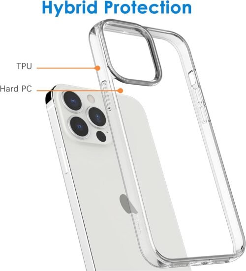 "Crystal-Clear Protection: JETech Shockproof Bumper Case for iPhone 13 Pro" - 이미지 3