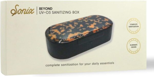 Sonix Beyond UV+O3 Sanitizer Box and Universal Charger UV and Ozone Disinfector for Phone, Mask, Makeup Brush, Nail Tool (Brown Tort) - Image 7