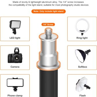 Ultimate Versatility: 6.23ft COMAN Adjustable Light Stand for All Your Photography Needs - 이미지 3