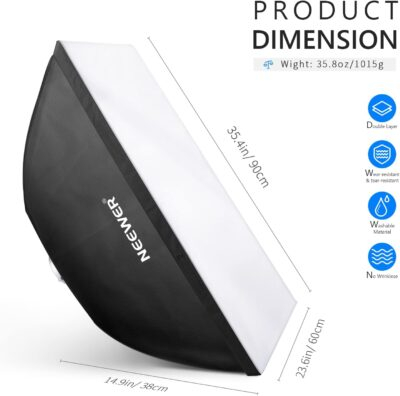 "NEEWER 24”x35” Rectangular Softbox: Elevate Your Portraits with Professional Soft Lighting" - 이미지 2