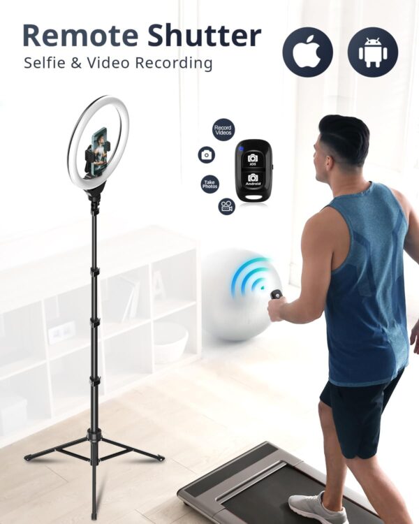 Illuminate Your Content: UBeesize 12’’ Selfie Ring Light & 62’’ Tripod for Stunning Video Creation! - Image 5