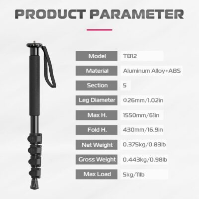 Versatile Voyager: ULANZI TB12 61-Inch Aluminum Monopod for Every Adventure - 이미지 7