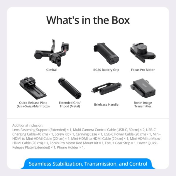 Unleash Your Cinematic Vision: The Ultimate DJI RS 4 Pro Combo Gimbal for Pro Cameras - Image 5