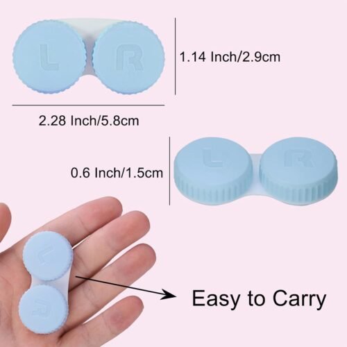 Vibrant 12-Piece Travel Contact Lens Case Set: The Perfect Portable Kit for Daily Adventures! - 이미지 6