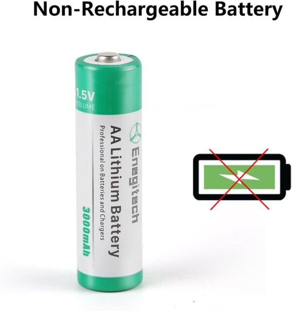 AA Lithium Battery, 3000mAh 1.5V Double A Lithium Battery for Blink Camera, Doorbell, Smart Lock Deadbolt, Security Aralm System Non-Rechargeable 16 Pack - Image 2