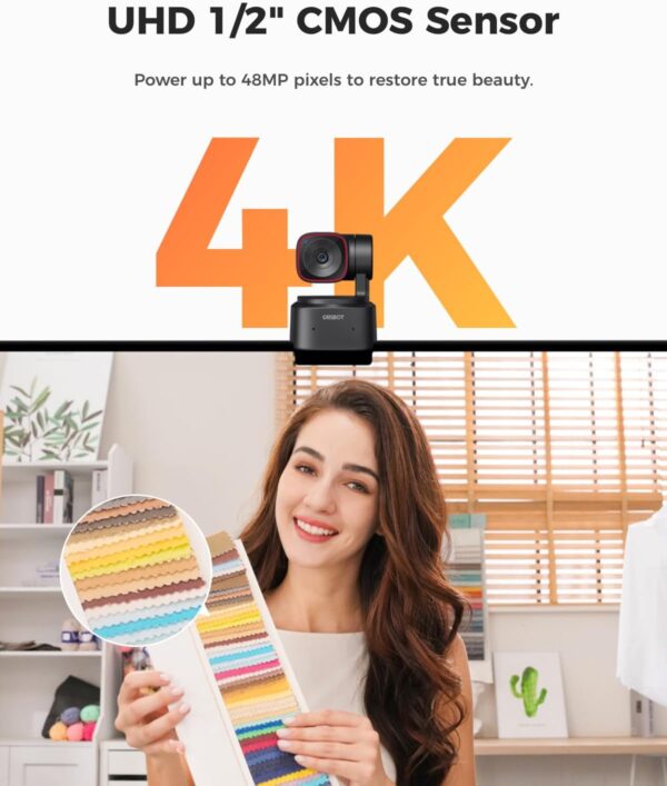 Capture Every Moment: The OBSBOT Tiny 2 Lite 4K AI-Powered Streaming Webcam for Seamless Connectivity! - Image 2