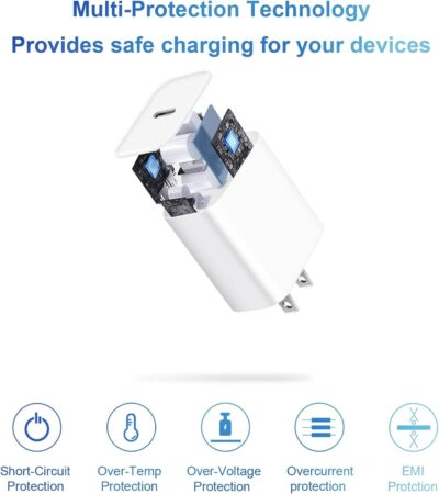 Rev Up Your Charging: 20W PD USB-C Wall Charger & 6FT Cable for iPhone 14/13/12 Series & Beyond! - 이미지 7