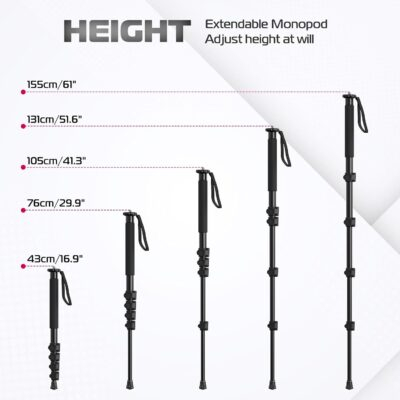 Versatile Voyager: ULANZI TB12 61-Inch Aluminum Monopod for Every Adventure - 이미지 2