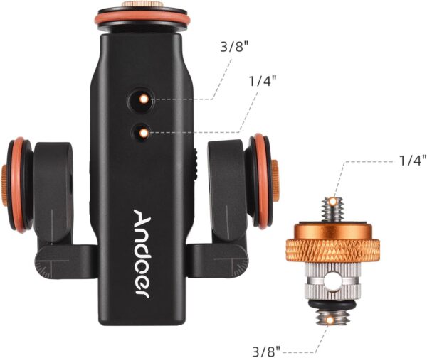 Andoer Camera Dolly with Phone Holder, Scale Indication, 3 Speeds Motorized Dolly Car with Remote Control - Compatible with iPhone, DSLR, Camcorder, Gopro, Insta, Android Smartphone - Image 6