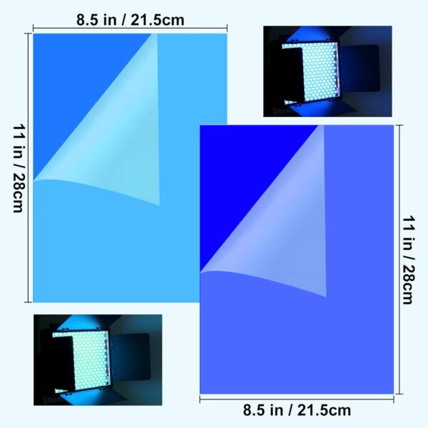 "Transform Your Lighting: 10-Piece A4 Blue Gel Filter Set for Stunning Visuals" - Image 6