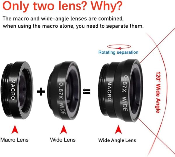 Triple Vision: Universal 3-in-1 Camera Lens Kit for Stunning Smartphone Photography - Image 2