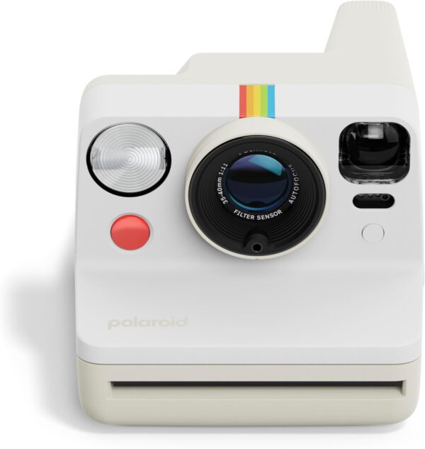 "Capture Memories in Style: Polaroid Now Gen 3 Instant Camera & 16-Photo Film Bundle in Chic Pebble White" - Image 2