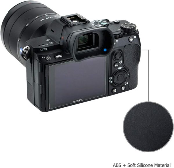 Kiwifotos Soft Long FDA-EP18 Viewfinder Eyecup Eyepiece for Sony A7 A7II A7III A7R A7RII A7RIII A7RIV A7S A7SII A9 Camera for Sony A7 III A7 II A7 A7R IV A7R III A7R II A7R A7S II A7S A9 Camera - Image 5