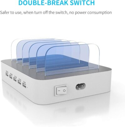 MSTJRY Ultimate 5-Port Charging Hub: Streamline Your Device Power-Up with Included Cables! - 이미지 3