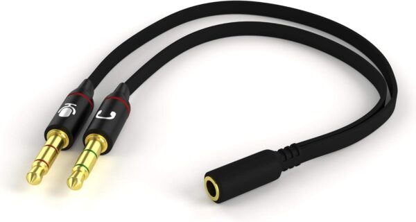 D & K Audio Magic: Dual 3.5mm Headphone Splitter for Seamless Sound Sharing on Computers and Smartphones - Image 3